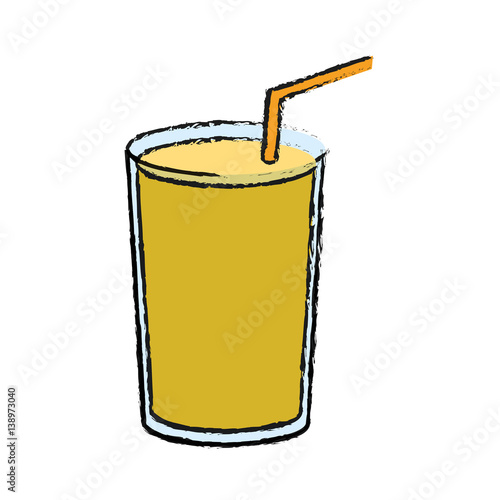 smoothie drink icon over white background. colorful design. vector illustration