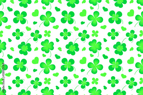 Seamless clover pattern for St. Patricks Day