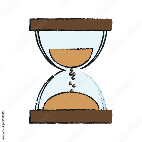 sandclock icon over white background. vector illustration