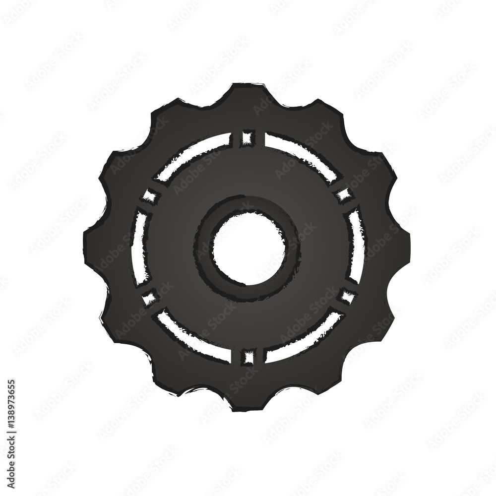 gear wheel icon over white background. vector illustration gear wheel icon over white background. vector illustration
