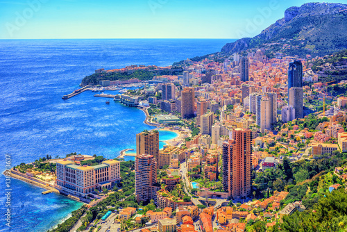 Fototapeta Monaco and Monte Carlo, Cote d'Azur, Europe