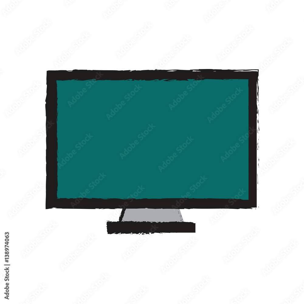 monitor computer icon over white background. vector illustration monitor computer icon over white background. vector illustration