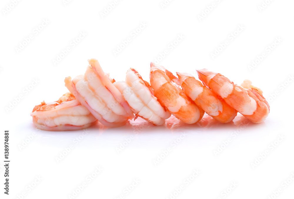 shrimps isolated on white background