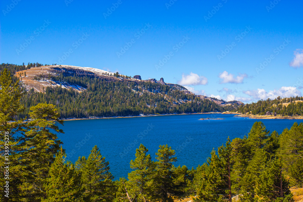 Mountain Lake In Fall In Sierra Nevada Mountains