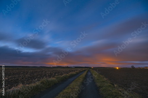 Beautiful morning in fields