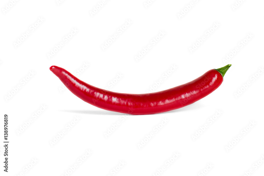 Pods of red pepper on a white background Pods of red pepper on a white background