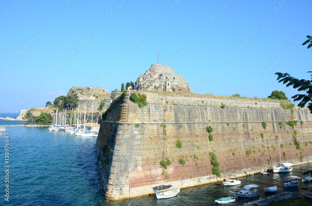 Corfu, Greece - August, 2012: Corfu fortress