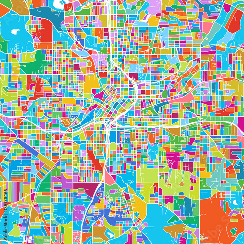 Atlanta Colorful Vector Map