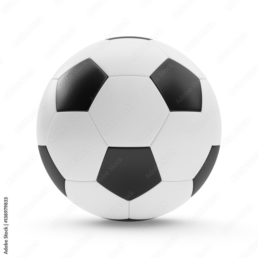 3D rendering Isolated Soccer Ball with white background 3D rendering Isolated Soccer Ball with white background