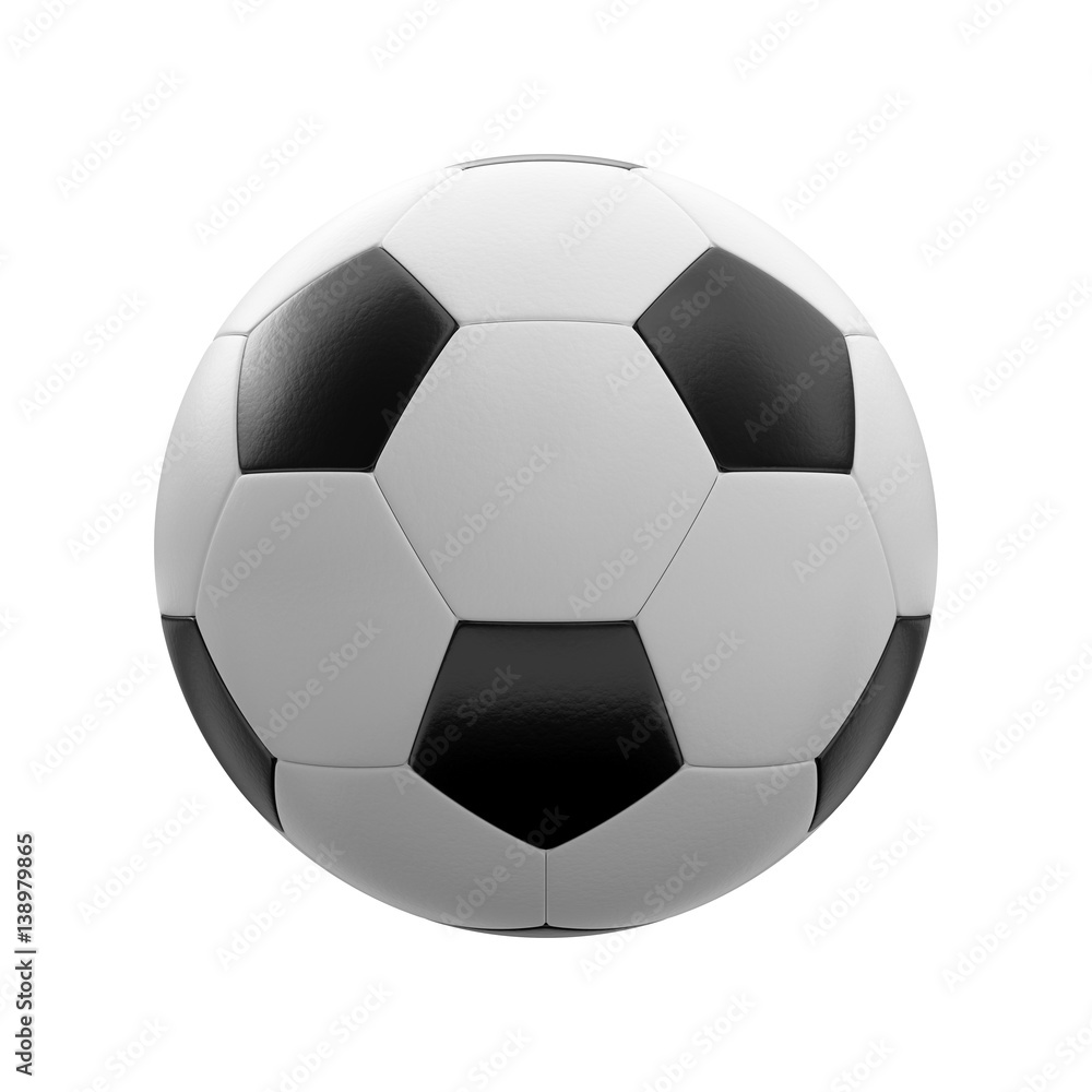 3D rendering Isolated Soccer Ball with white background 3D rendering Isolated Soccer Ball with white background