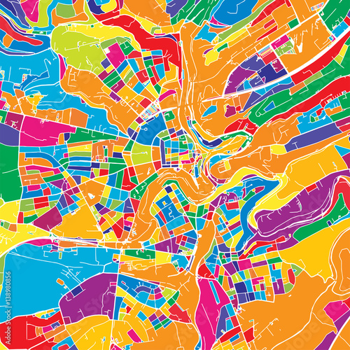 Luxembourg Colorful Vector Map