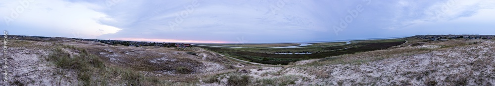 panoramic sunset at the danish island of fanoe