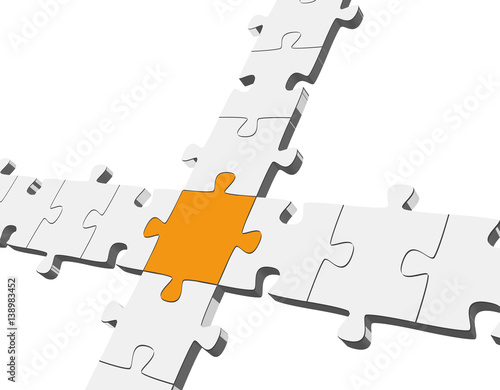 three dimensional puzzle connection