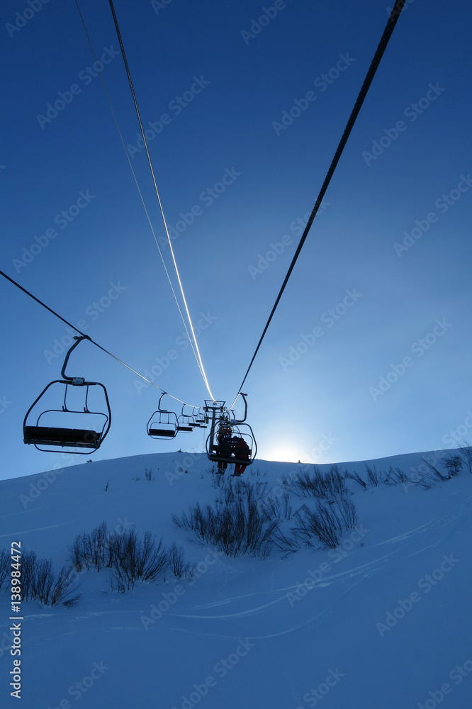 Obraz premium Télésiège