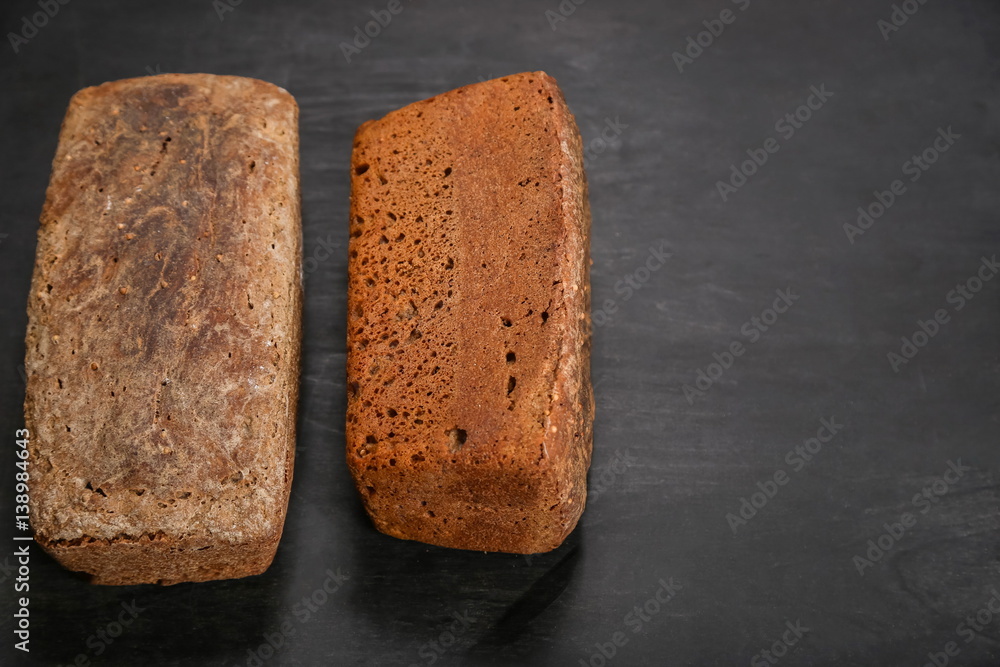 rye bread on the table rye bread on the table