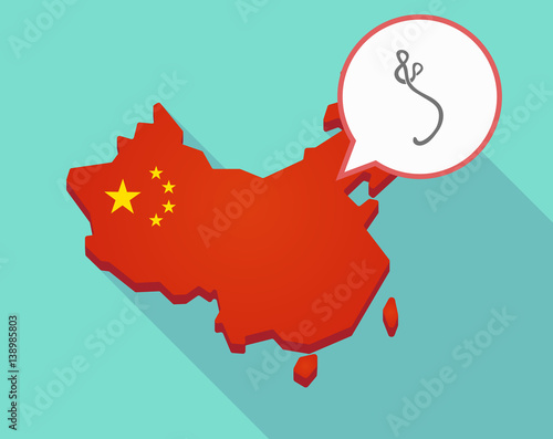 Map of China with  an ebola sign