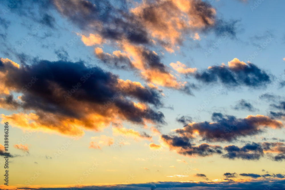 Fototapeta premium Niebo - zachód Słońca, Słońce
