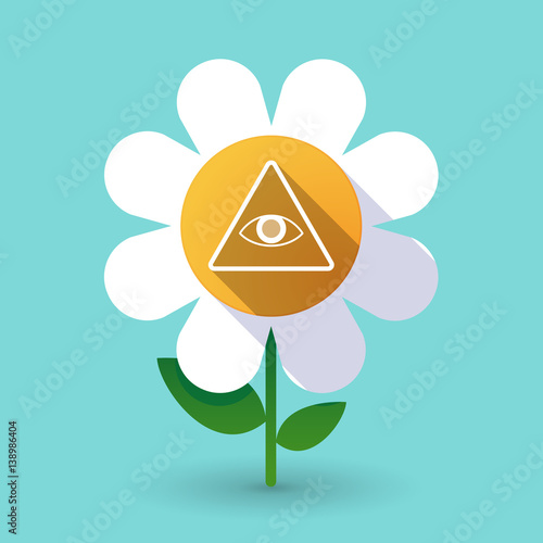 Long shadow daisy with an all seeing eye