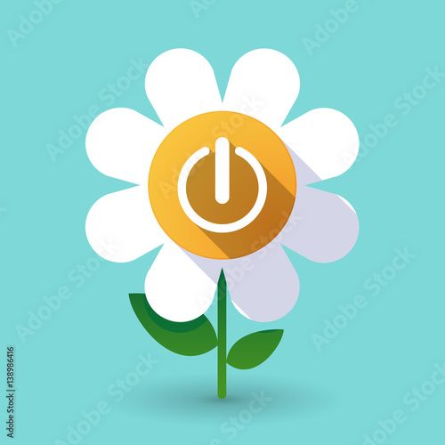 Long shadow daisy with an off button