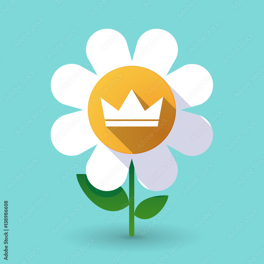 Long shadow daisy with a crown Long shadow daisy with a crown