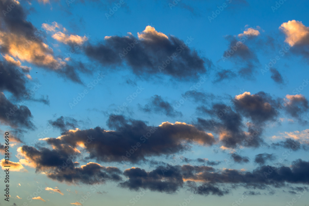 Fototapeta premium Niebo - zachód Słońca, Słońce