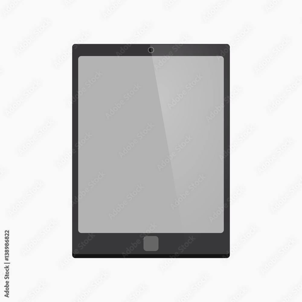 Isolated tablet pc vector illustration