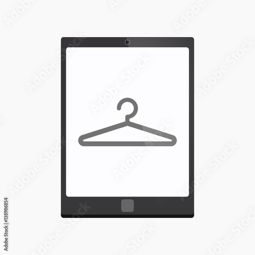 Isolated tablet pc with a hanger
