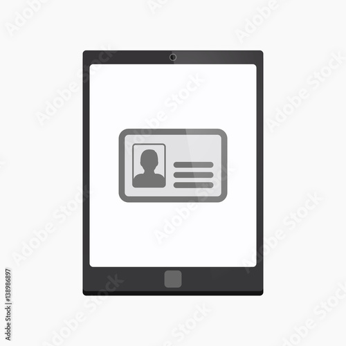 Isolated tablet pc with an id card