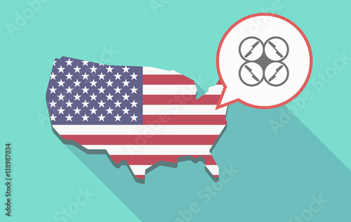 USA map with a drone