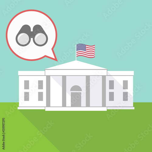 The White House with a binoculars