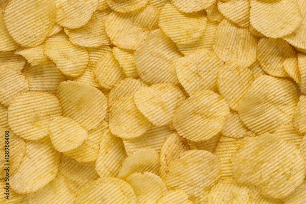 Crispy ribbed potato chips Crispy ribbed potato chips