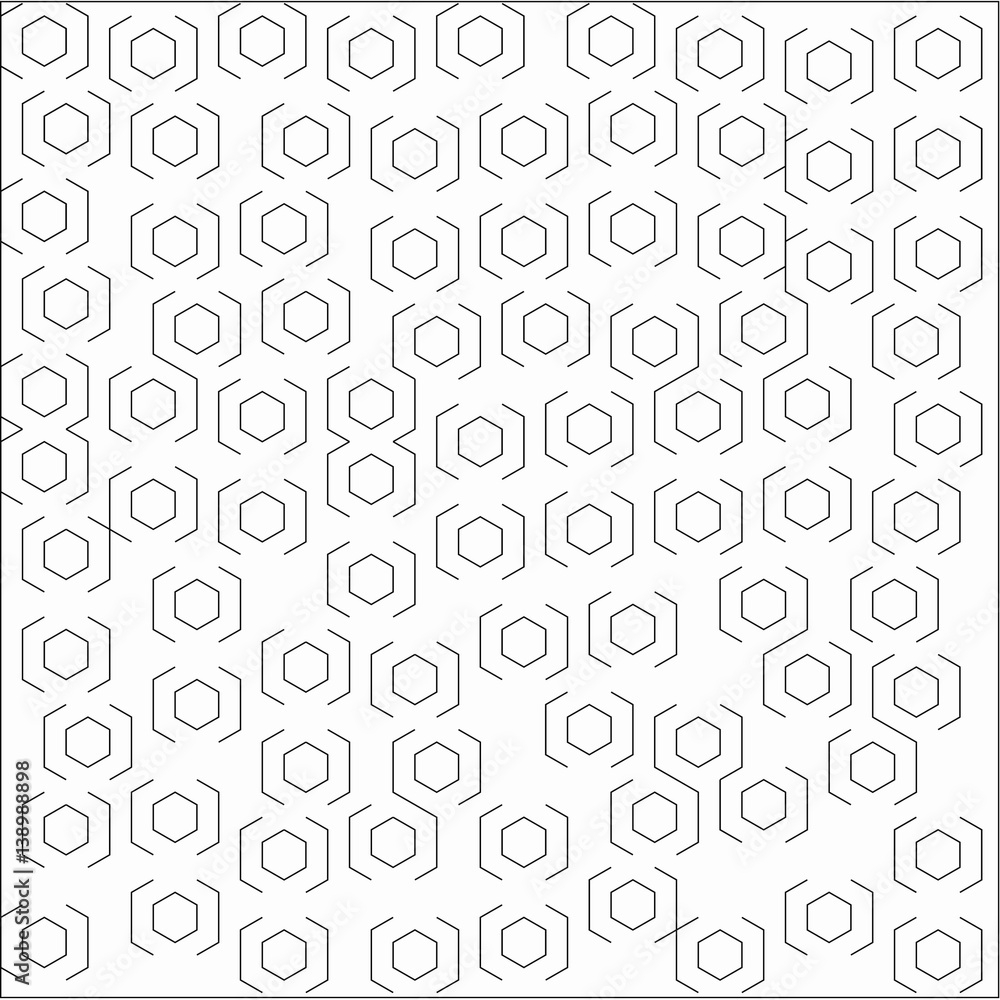 Abstract white background with lines hexagons strokes on both sides are placed randomly around the pattern Abstract white background with lines hexagons strokes on both sides are placed randomly around the pattern