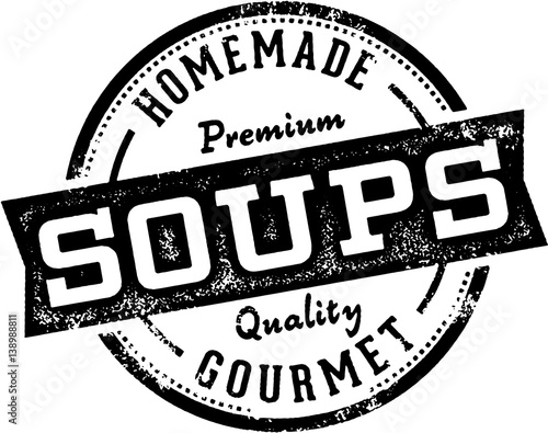 Vintage Homemade Soup Menu Stamp