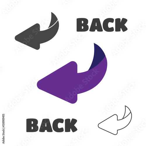 Flip over or turn sign. Flip over or turn vector