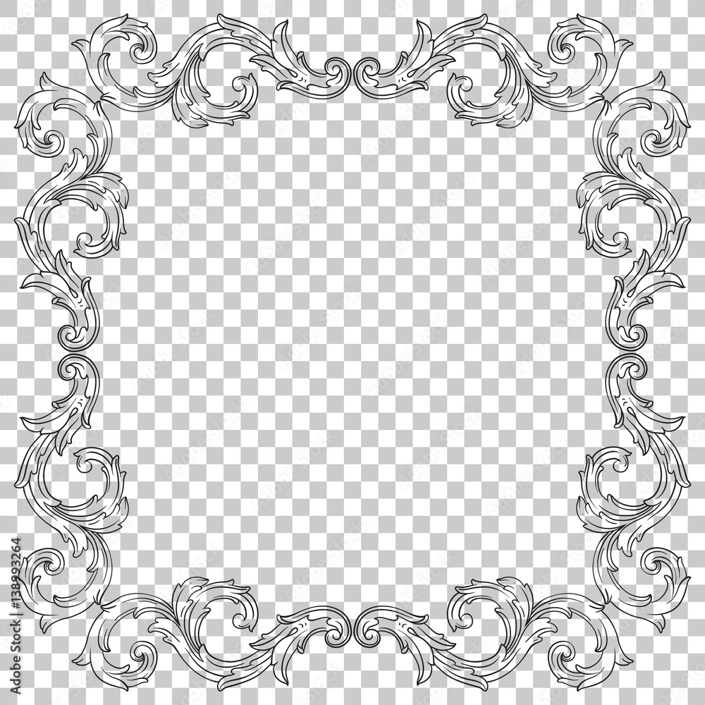 Ornament in baroque style. Ornament in baroque style.