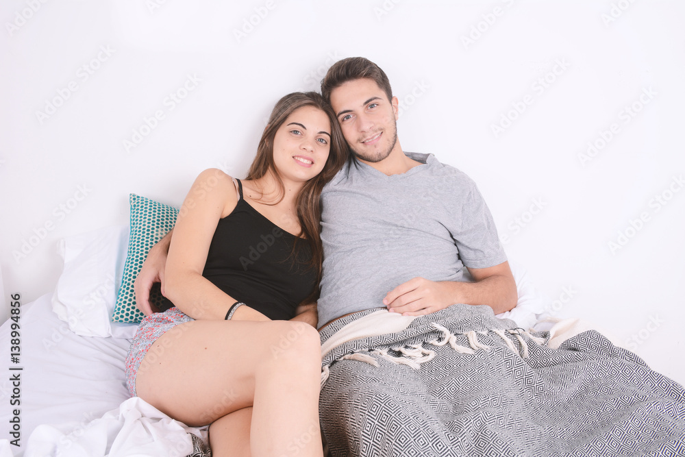 Couple in bed. Couple in bed.