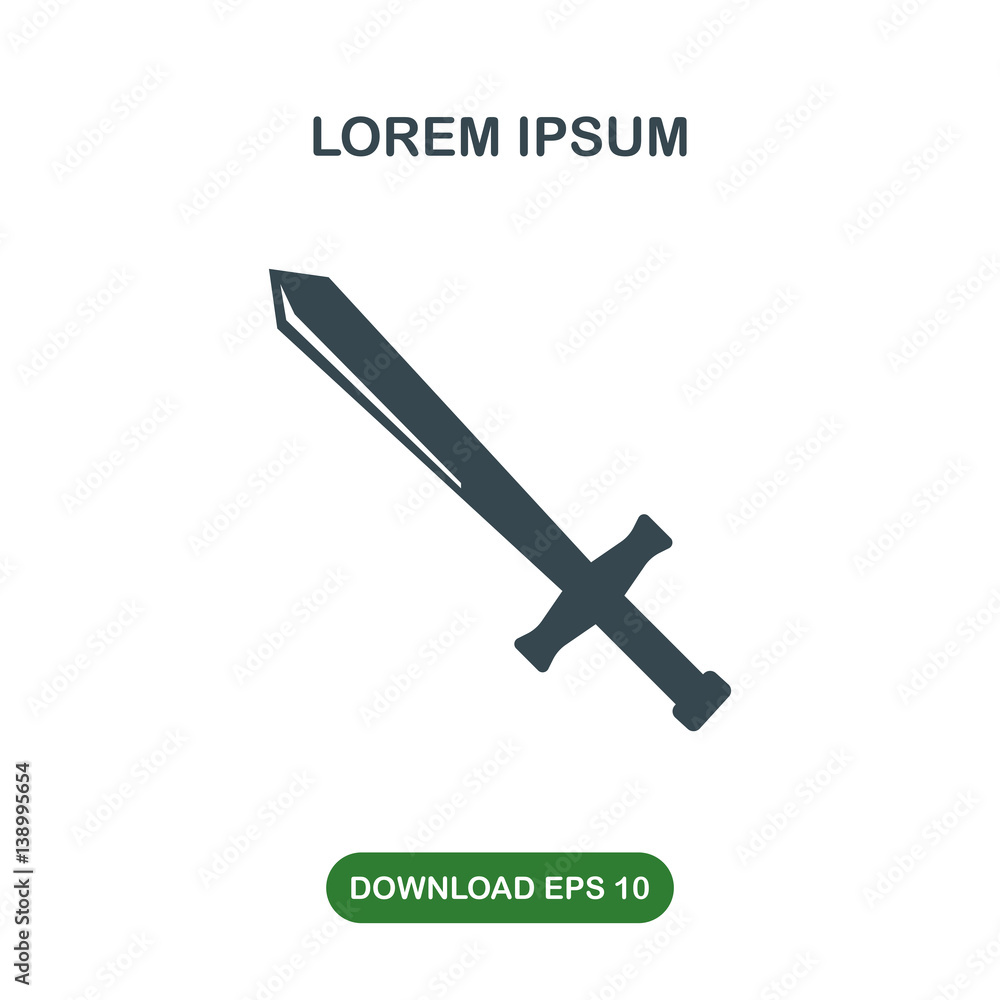 Obraz premium Sword icon vector