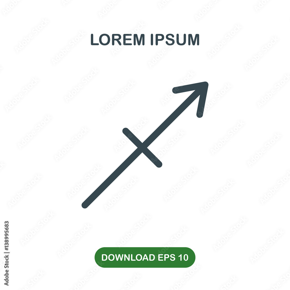Zodiac sagittarius symbol icon vector Zodiac sagittarius symbol icon vector