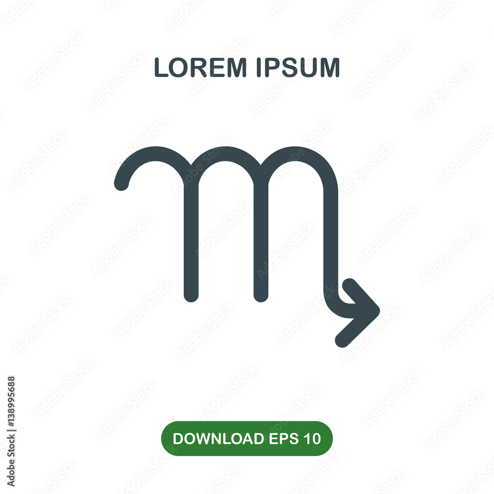 Fototapeta premium Zodiac scorpio symbol icon vector
