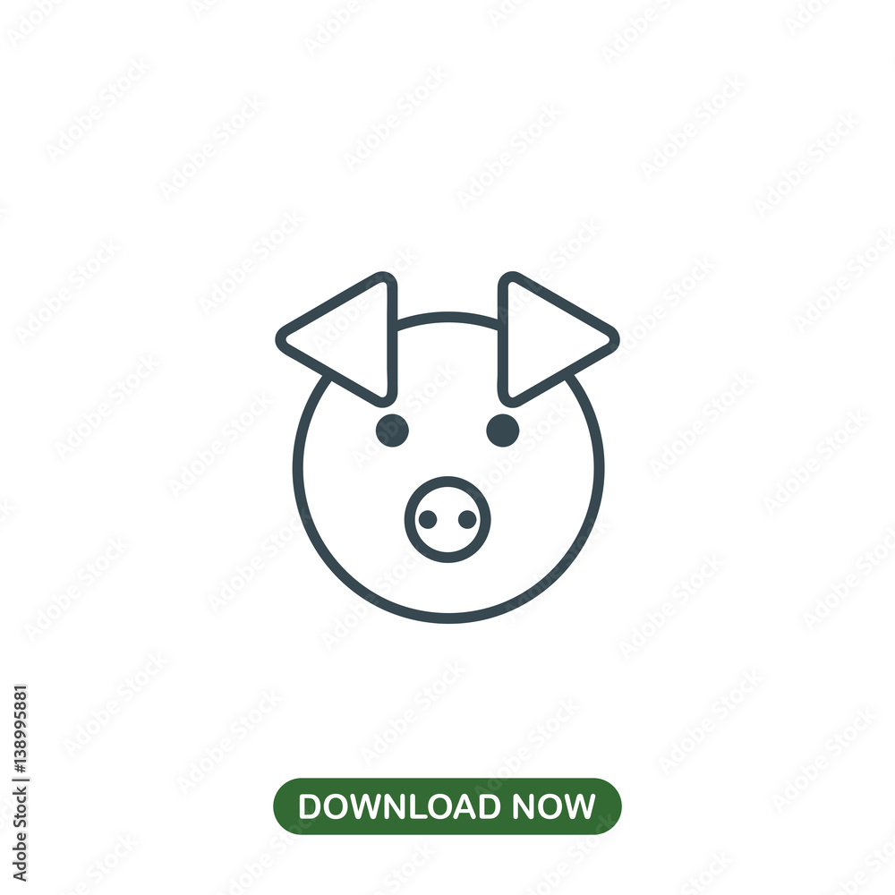 Pig face icon vector Pig face icon vector