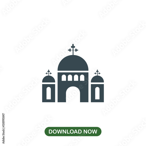 Church icon vector