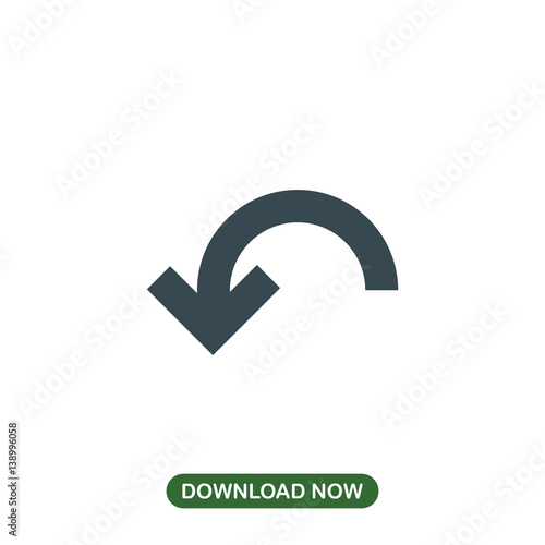 Rounded down arrow icon vector