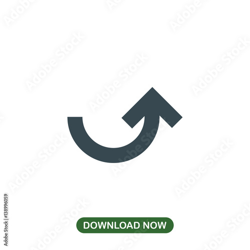 Rounded up arrow icon vector