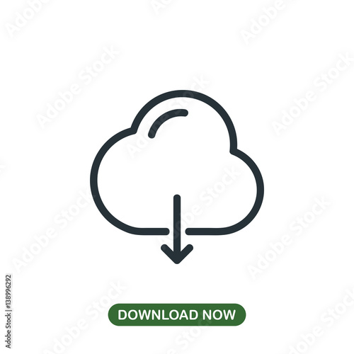 Download cloud icon vector