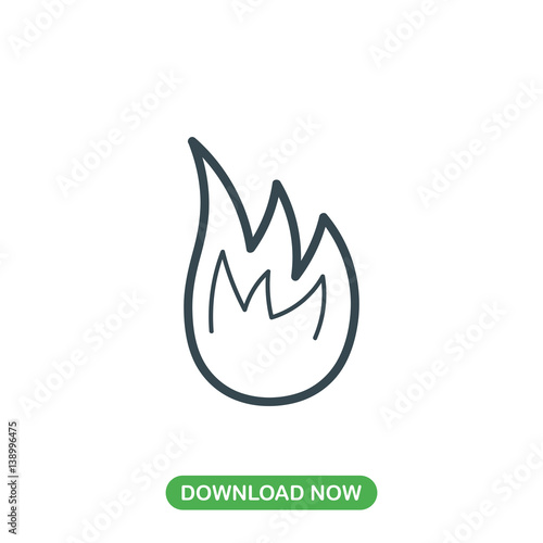 Flame icon vector