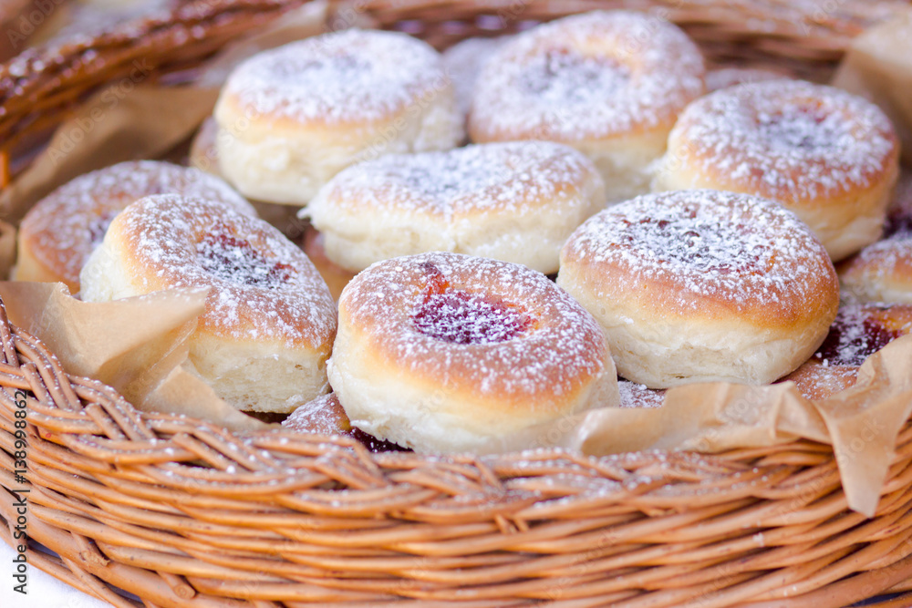 donut and powdered sugar donut and powdered sugar