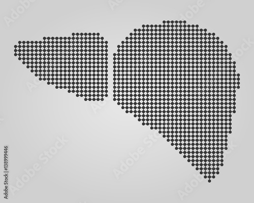 Abstract drawing of a liver