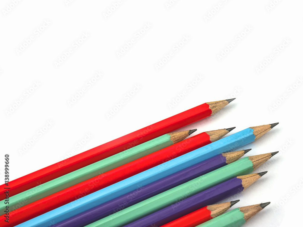 Color pencils isolated on white background Color pencils isolated on white background