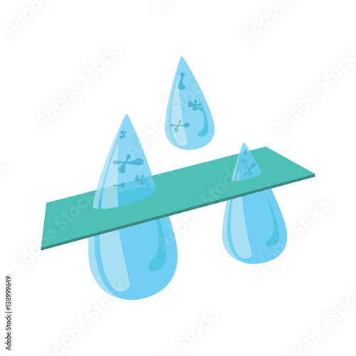 Water filtration icon in cartoon style isolated on white background