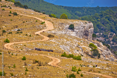 Island of Brac desert scenic road photo